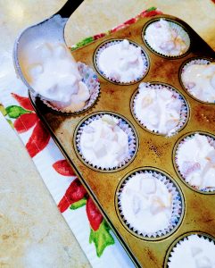 muffin cups of Queen Anne frozen fruit salad