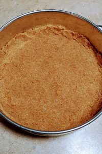 graham cracker crust in pan