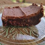 Fudgy Brownie with chocolatle powdered sugar frosting
